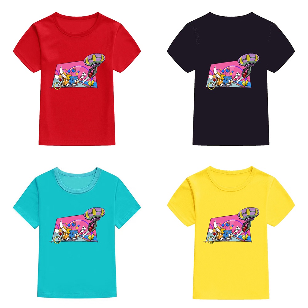 Áo Thun Tay Ngắn Dáng Rộng In Hình Sonic Mania Girl Thời Trang Cho Tuổi Teen