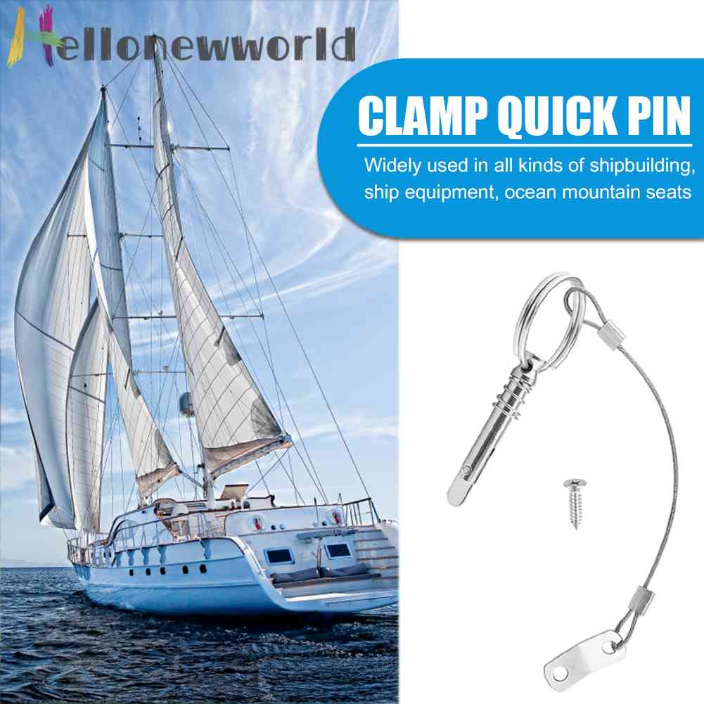 Chốt Bản Lề Bằng Thép Không Gỉ Tháo Gỡ Nhanh Kèm Dây Buộc Cho Tàu Thuyền