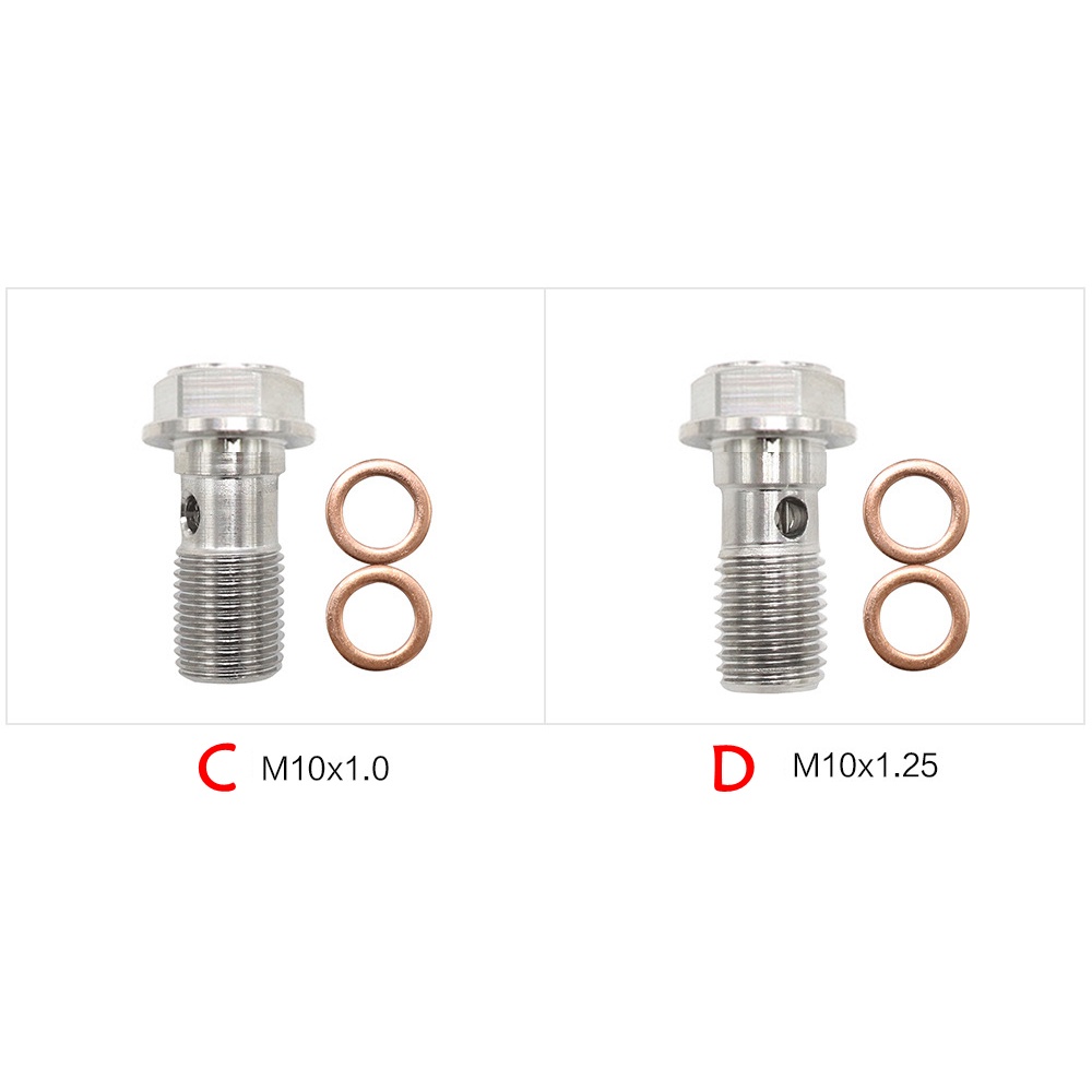 Ốc Vít Phanh M10X1.0MM / 1.25MM Bằng Inox 304 Chuyên Dụng Cho Xe Mô Tô Honda Yamaha Kawasaki Suzuki