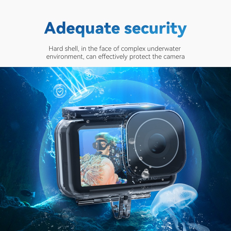 TELESIN 45M Waterproof Housing Case For DJI Action 3 Heat Sinking Underwater Case High Strength Protector Cover For Action 3