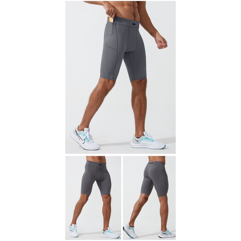 BBB Men’s Solid Color Stretch Tight Quick Dry Sports Pants Outdoor Running Training Fitness Trousers