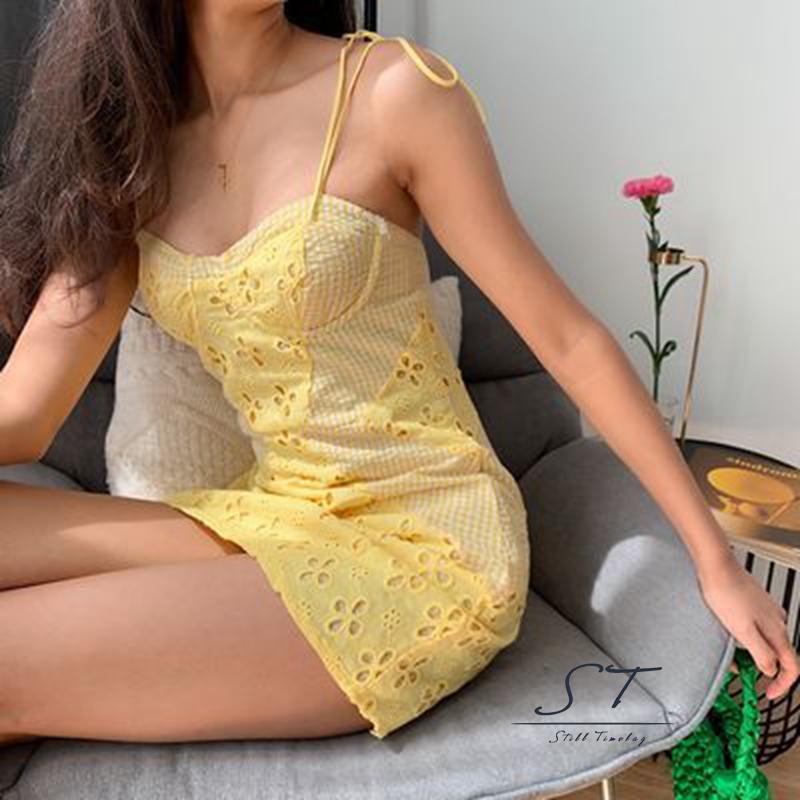 Đầm Hai Dây CY03 Mini Ôm Dáng Họa Tiết Hoa Thời Trang Mùa Hè Cho Nữ
