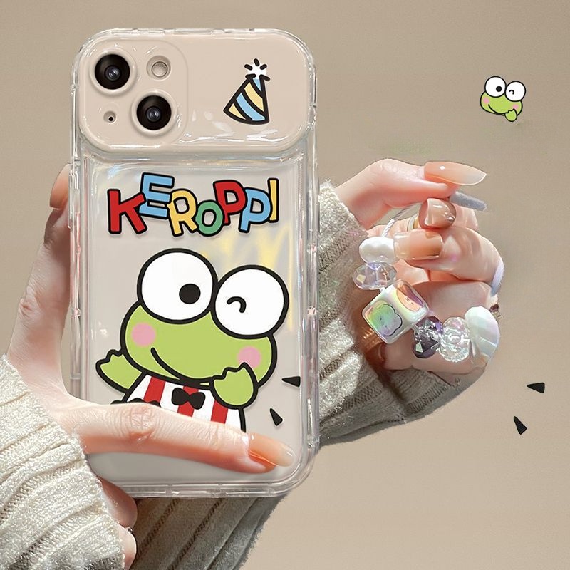 Ốp lưng iphone Giá đỡ gương lật ếch, vỏ điện thoại silicon trong suốt Cho Iphone 6 / 6S / 6splus / se / 7 / 7plus / 8 / 8plus / X / xs / xsmax / 11 / 12 / 13 / 14 / Plus / Pro / Pro Max-8007