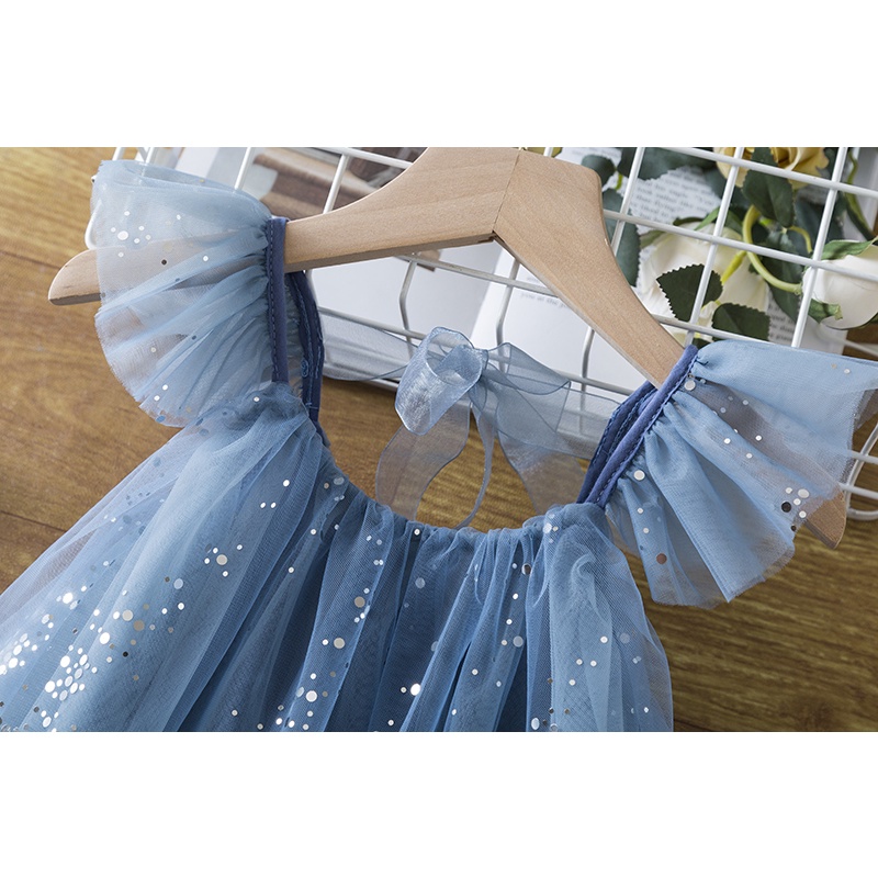 Đầm công chúa NNJXD không tay vải tuyn thời trang mùa hè xinh xắn dành cho bé gái