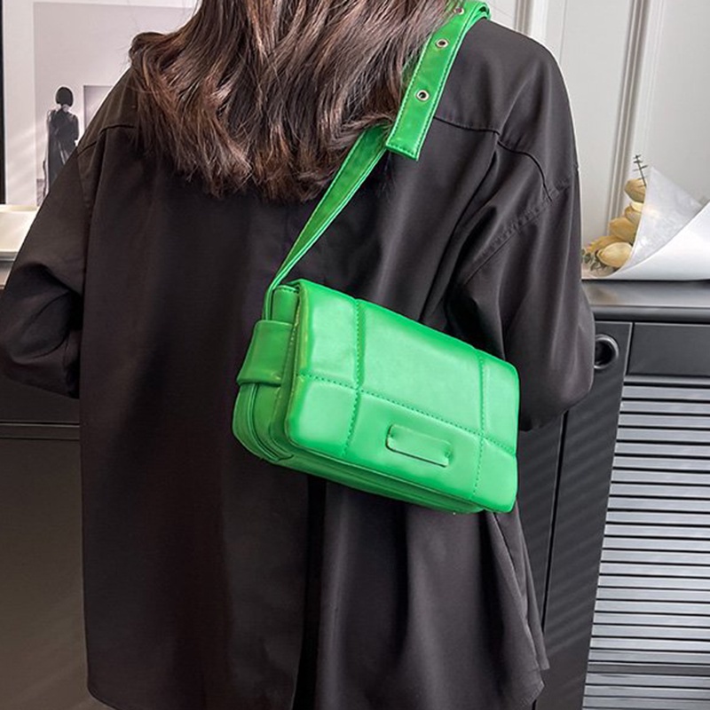Túi Đeo Chéo Hình Vuông Nhỏ Màu Trơn Phong Cách Phương Tây Đơn Giản Cho Nữ