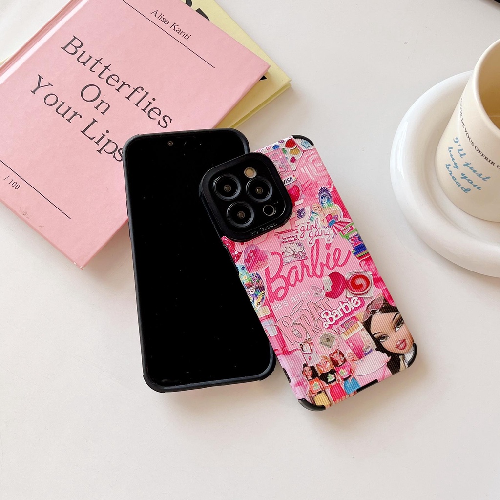 Ốp Điện Thoại tpu Dẻo Họa Tiết Hoạt Hình Đôi Mắt Thiên Thần Kèm Búp Bê Barbie Cho iPhone 14 13 12 11 Pro Max XS XR 7 8 Plus