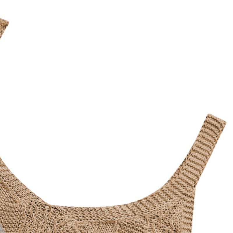 Áo Croptop Dệt Kim Hai Dây Cổ Chữ V Ôm Dáng Gợi Cảm Cho Nữ