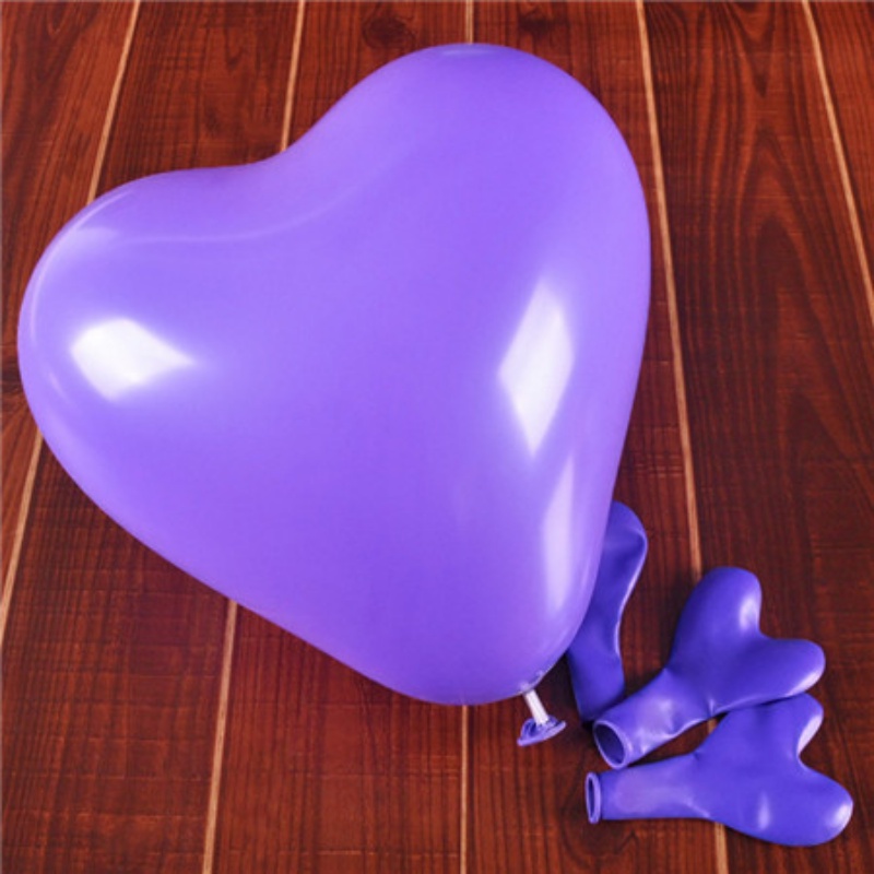 Set 10 Bong Bóng 12 Inches In Hình Trái Tim Xinh Xắn Dùng Để Trang Trí Tiệc Cưới / Sinh Nhật / Valentines