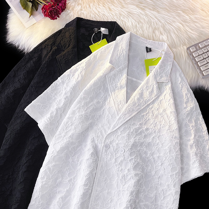 Áo Sơ Mi Tay Ngắn Phong Cách Hàn Quốc Thời Trang Mùa Hè Cho Nam