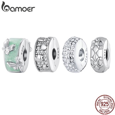 Bamoer Mặt Dây Chuyền Bạc 925 Hình Bướm Đơn Giản BSC840