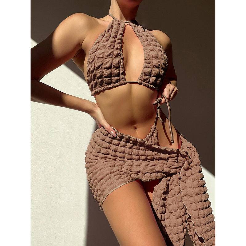 Bộ Bikini Ba Mảnh Cột Dây Phong Cách Âu Mỹ Hàng Bán Chạy Mới