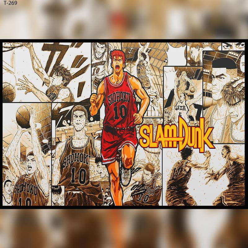 Bộ Đồ Chơi Xếp Hình 300 / 500 / 1000 Mảnh Bằng Gỗ Họa Tiết Hoạt Hình anime slam dunk