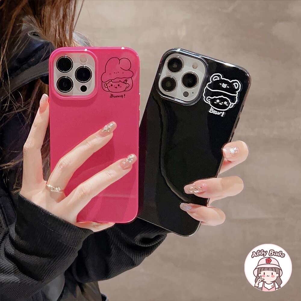 Ốp Điện Thoại TPU Dẻo Họa Tiết Gấu Kiểu Hàn Quốc Chống Bụi Bẩn Cho IPhone 14 Pro Max 13 12 11 Pro Max