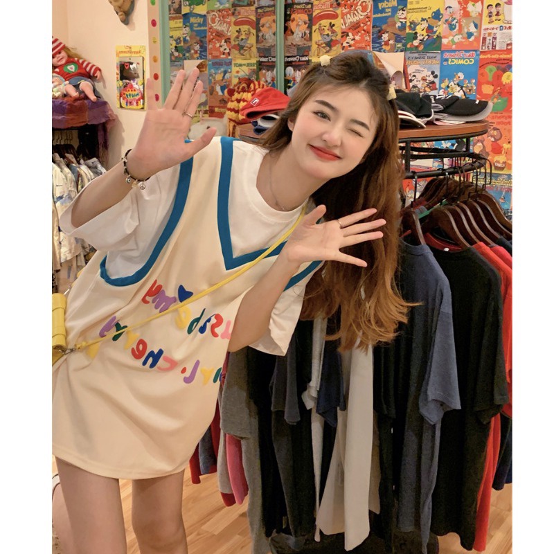 Áo Thun Tay Ngắn Cổ Thuyền Chất Liệu Cotton Thời Trang Mùa Hè Cho Nữ