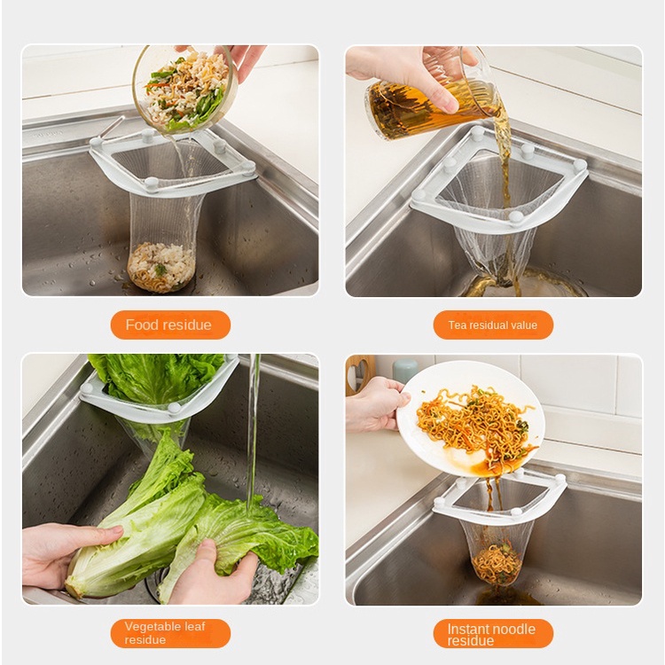 Bộ Giá Lọc Cặn Bồn Rửa Chén Chống Tắc Nghẽn Dùng Một Lần Tiện Dụng