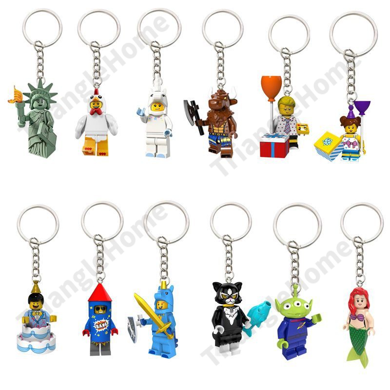 So Với Móc Khóa lego 2023 Hình Búp Bê Thần Tiên Nàng Tiên Cá sika Ba Mắt Làm Quà Tặng Phong Cách ins May Mắn