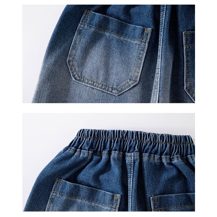 Meason（5-13 tuổi ）Quần jean phong cách Harajuku bé trai  Quần thời trang bé trai Quần legging bé trai