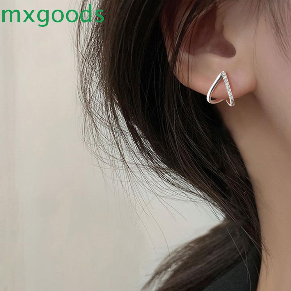 Hoa Tai Hình Tam Giác Đính Đá Nhiều Màu Sắc Thời Trang Cho Nữ