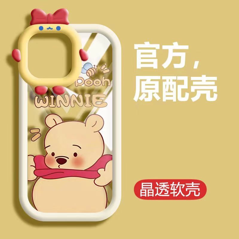 ✅Ốp Điện Thoại Cao Su Mềm Chống Sốc Hình Gấu Pooh Dễ Thương Cho iPhone 11 14 13promax xr 7 8Plus 3Hw