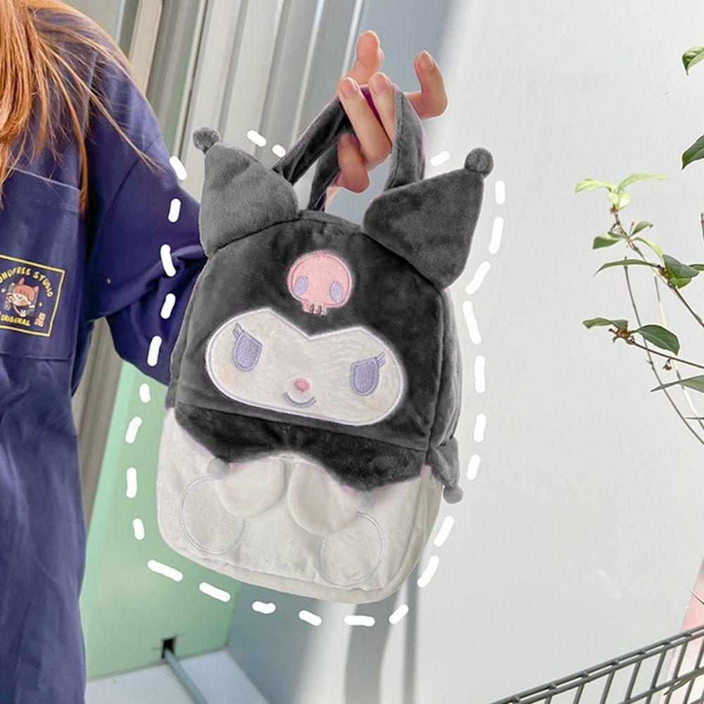 Túi Đựng Mỹ Phẩm Xách Tay Sức Chứa Lớn In Hình Kuromi Hoạt Hình Melody Lolita Cho Nữ