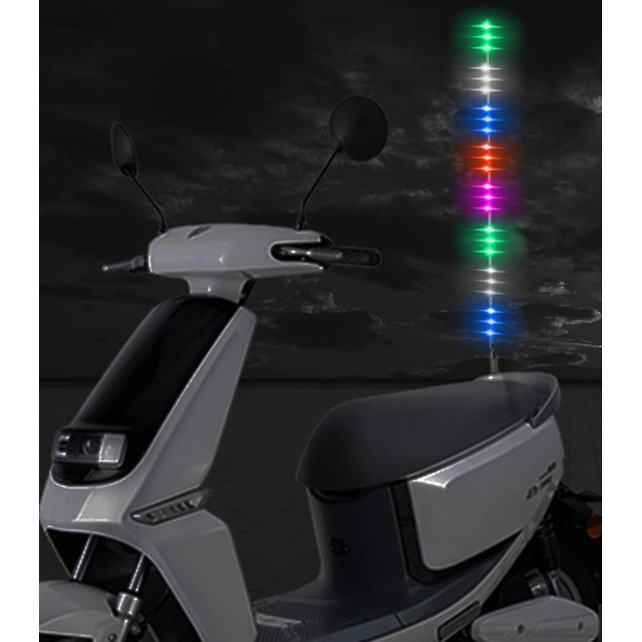 1 Ăng Ten Đèn LED RGB 24V Nhiều Màu Sắc Cảnh Báo Cho Xe Hơi Xe Tải