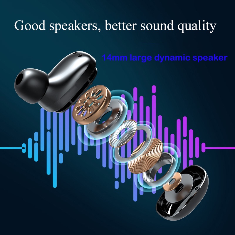Bộ Tai Nghe Bluetooth Không Dây T5 TWS Có Mic Kiểu Dáng Thể Thao Cho Nữ
