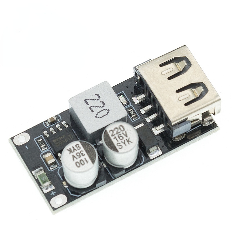 Mô Đun Hạ Áp USB QC3.0 QC2.0 USB DC-DC 6-32V 9V 12V 24V Sang Bảng Mạch Sạc Nhanh 5V