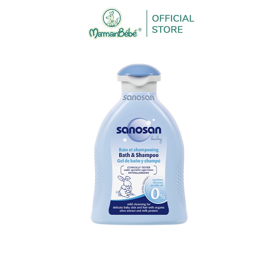 DATE T1/2024 Sữa tắm gội dịu nhẹ Sanosan chiết xuất olive hữu cơ 200ml/ 500ml