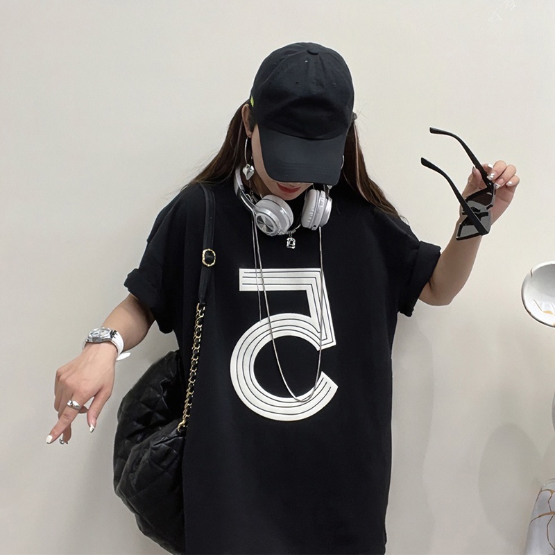 NRVP Áo Thun 100% Cotton Tay Ngắn In Họa Tiết Độc Đáo Phong Cách Hàn Quốc Cho Nữ