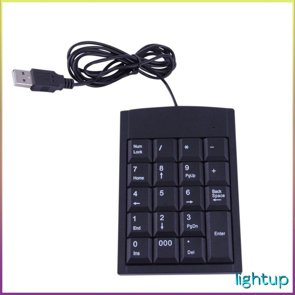 Bộ chuyển đổi bàn phím số có dây USB 19 cho máy tính xách tay màu đen [K/25]
