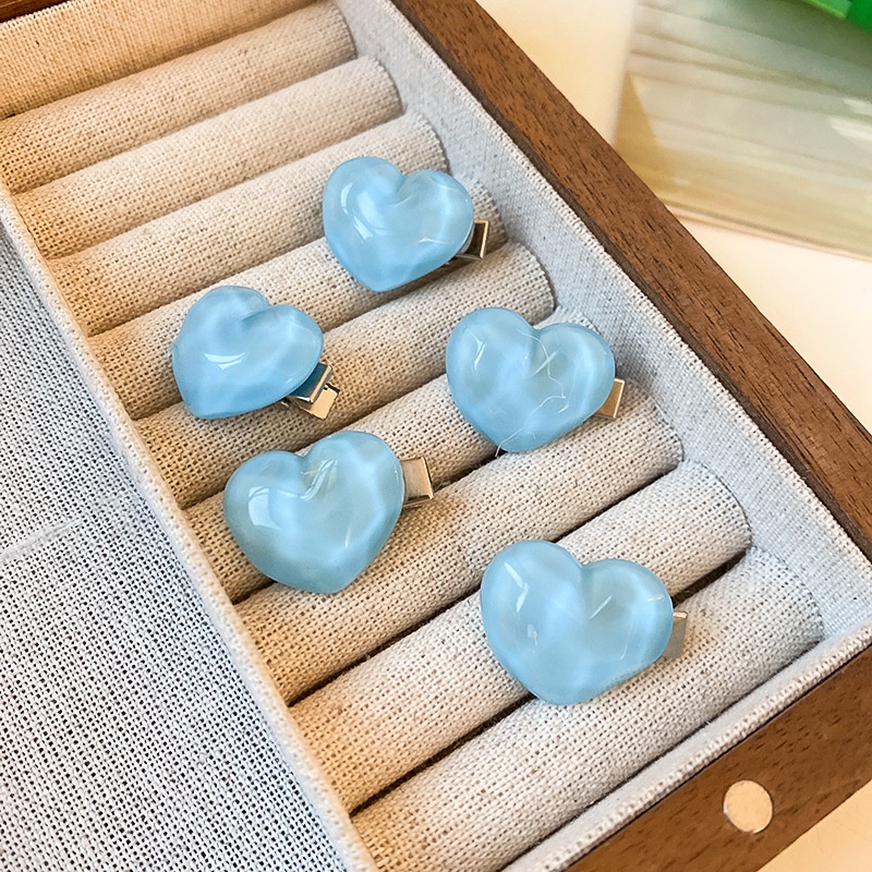 Bộ Kẹp Tóc Năm Cánh Hình Trái Tim Đơn Giản Ngọt Ngào Phong Cách Hàn Quốc Cho Bé Gái