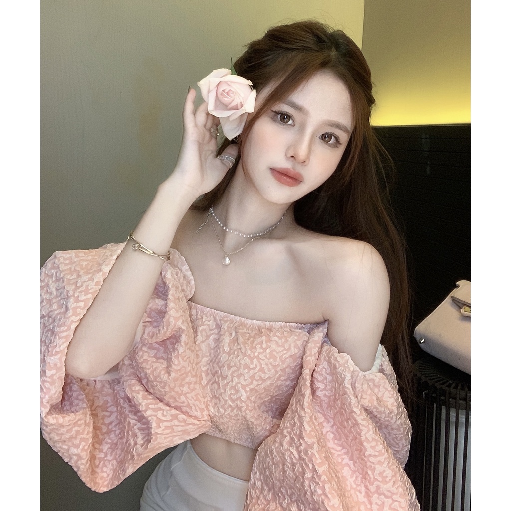 Áo kiểu SUXI trễ vai tay phồng thời trang mùa hè cho nữ