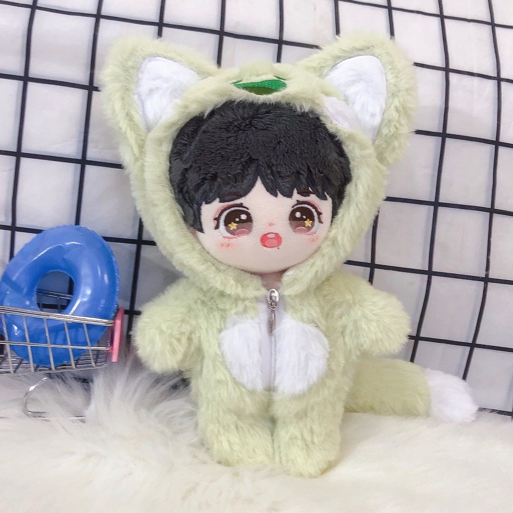 Bộ Đồ Ngủ Áo Liền Quần Vải Cotton 20cm 20cm Thiết Kế Dễ Thương Cho Búp Bê