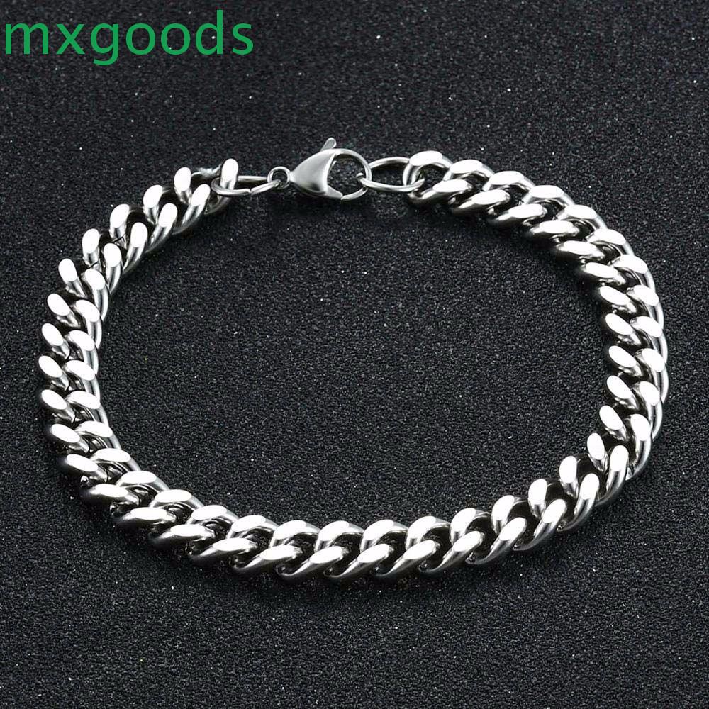 Vòng Tay Dây Xích Bằng Thép Không Gỉ Phong Cách Punk Thời Trang Cho Nam Nữ