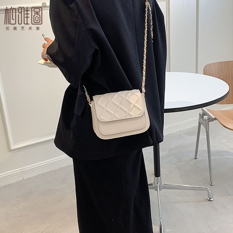 Túi đeo chéo nữ trần trám dây xích đi học đi làm