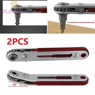 【COLORFUL】2pcs Mini-Ratchet Wrench Screwdriver Set 90-Degree Offset Screwdriver Handle