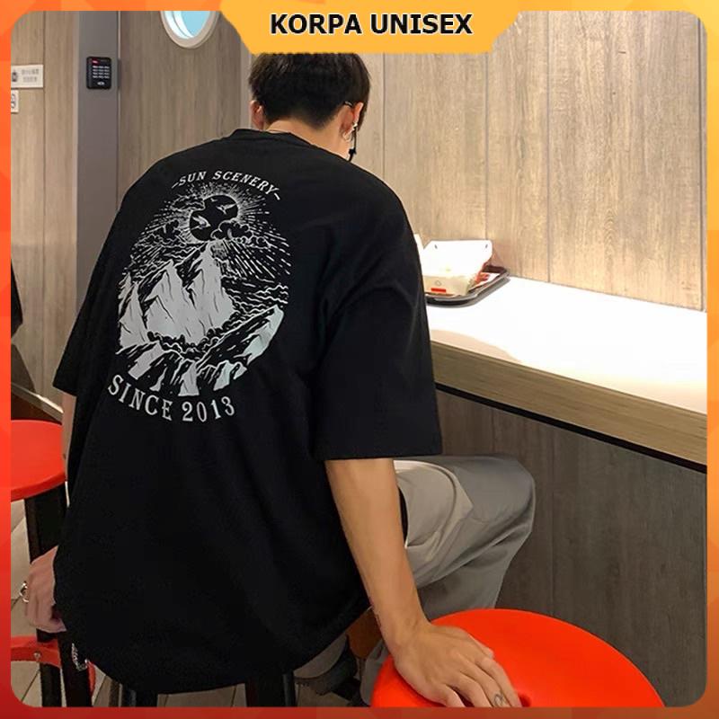 [ Ảnh Thật ] Áo thun tay lỡ form rộng in hình ngọn núi SUN SCENERY - phông ulzzang oversize unisex nam nữ