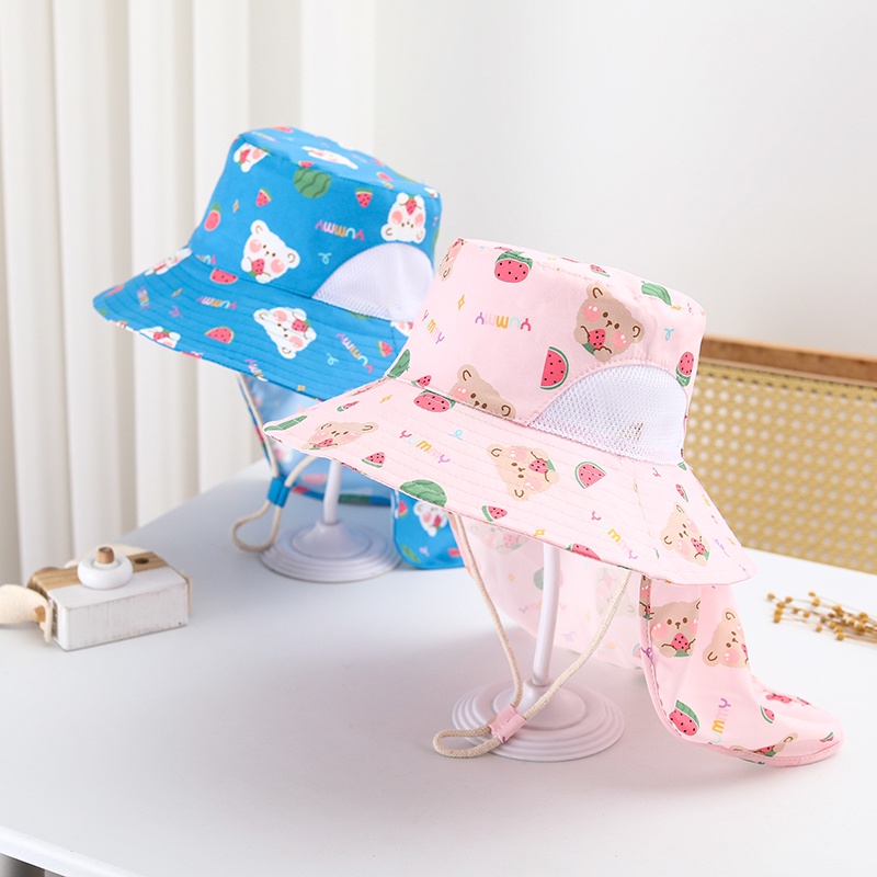 Mũ Chống Nắng Đi Biển Vành Rộng Họa Tiết Khủng Long Hoạt Hình Thời Trang Mùa Hè Cho Bé Trai