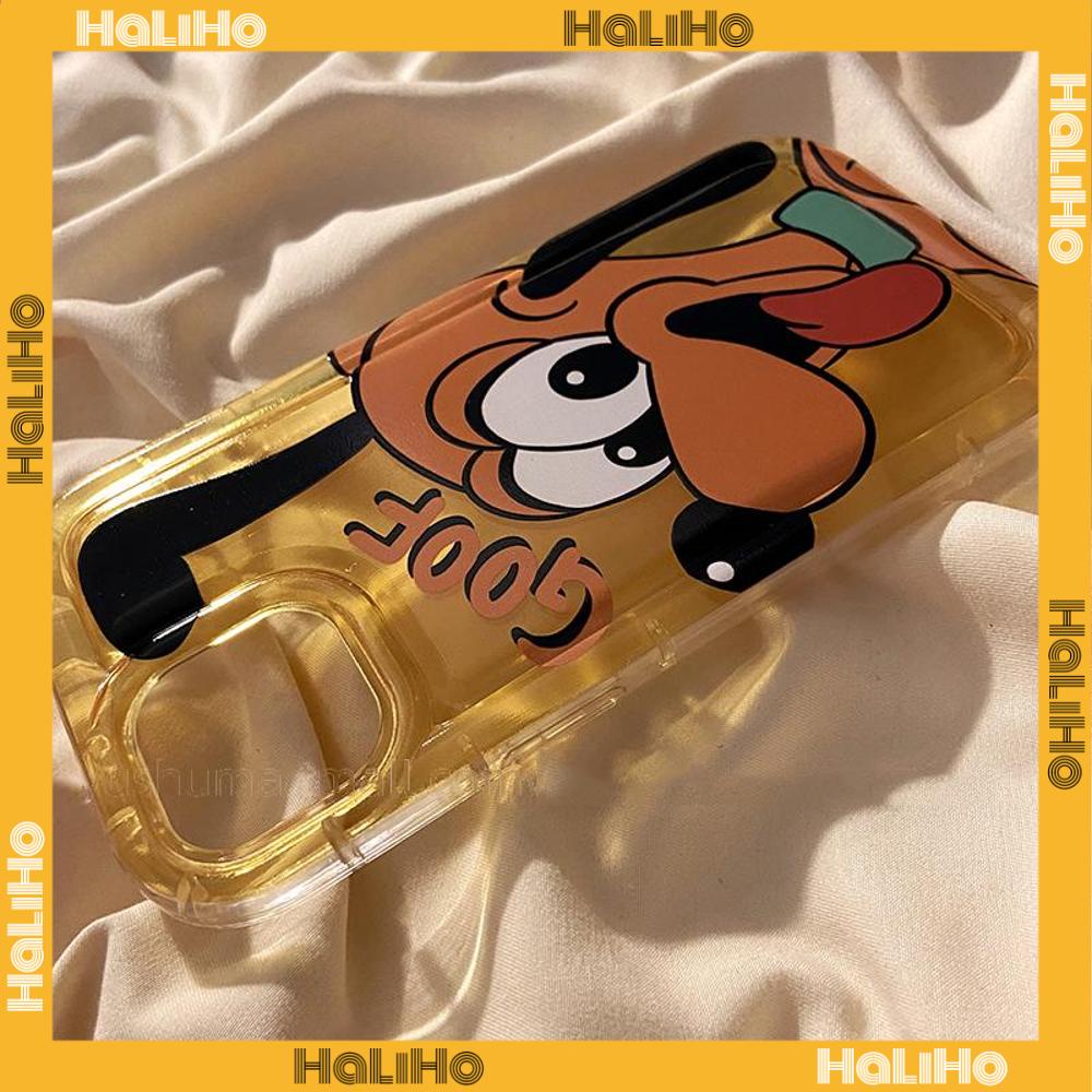 Case For iPhone 14 Pro Max Soft TPU Clear Brown Jelly Airbag Case Cute Cartoon Dog Camera Protection Shockproof For iPhone 14 13 12 11 Plus Pro Max 7 Plus X XR