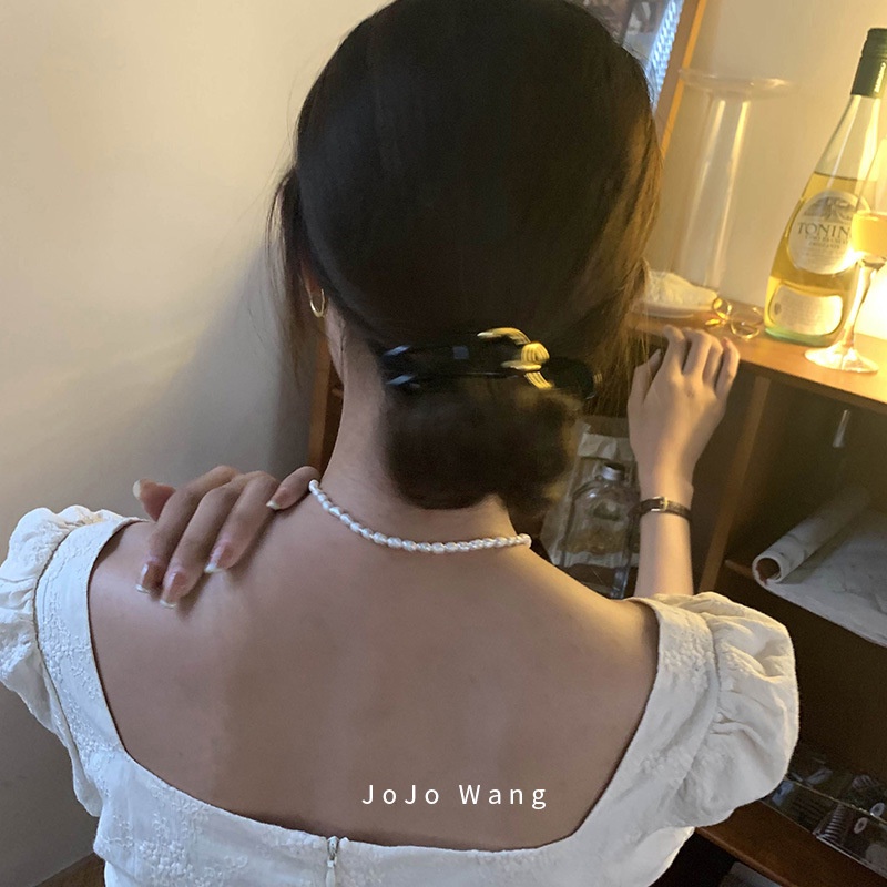 Kẹp Tóc Ngắn Màu Vàng Phong Cách Hàn Quốc Cổ Điển Thời Trang Cho Nữ