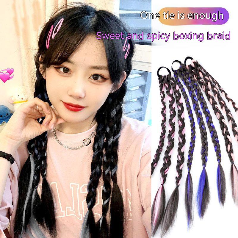 Tóc Giả Thắt Bím Đuôi Ngựa Phong Cách Trung Hoa Mới