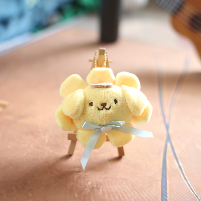 SANRIO Móc Khóa Búp Bê Nhồi Bông Hình Kuromi Melody Cinnamoroll Dễ Thương