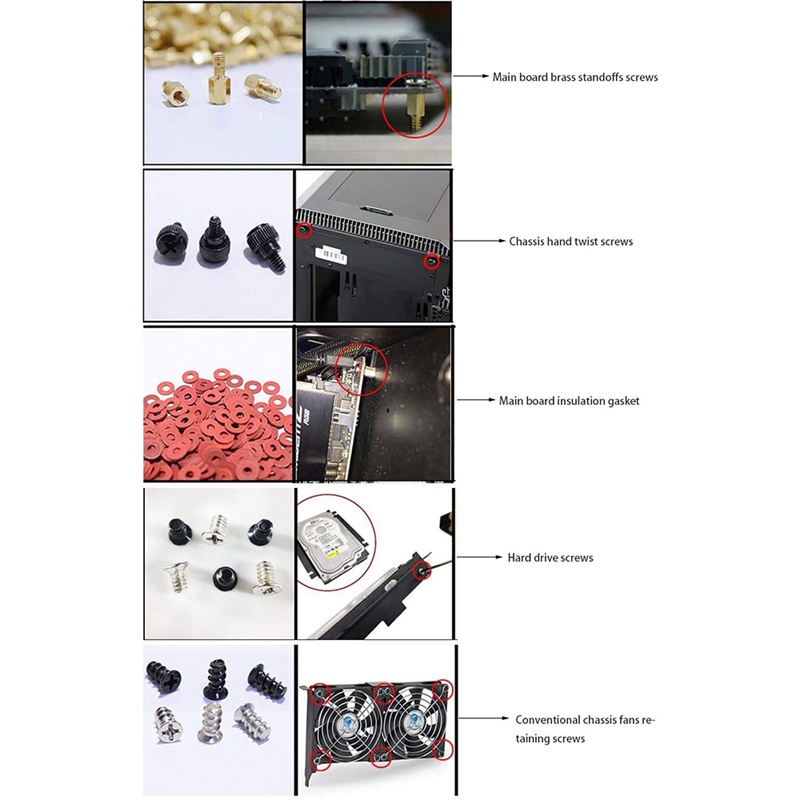 Bộ 280 Ốc Vít M3 M3.5 M5 Cho Vỏ Ổ Cứng Máy Tính