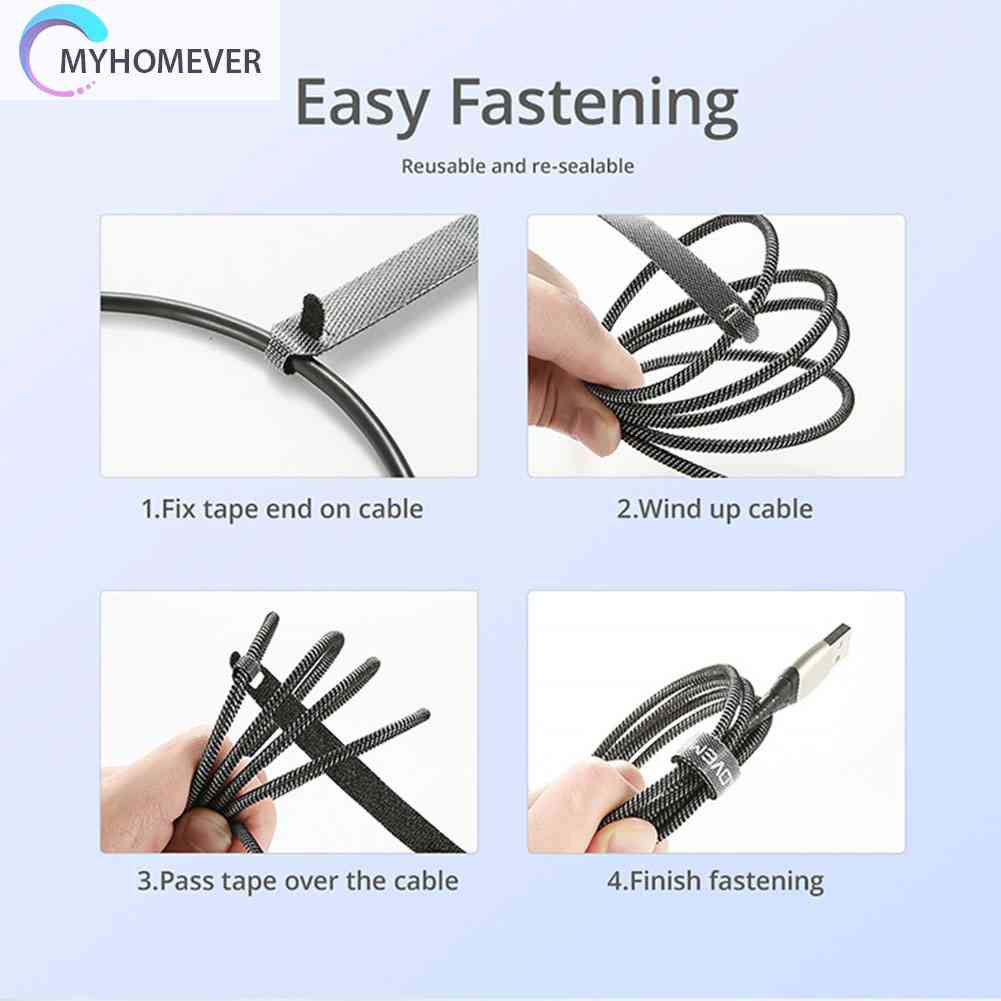 Floveme Set 5 Dây Quấn Gọn Gàng Cáp Tai Nghe USB 14cm