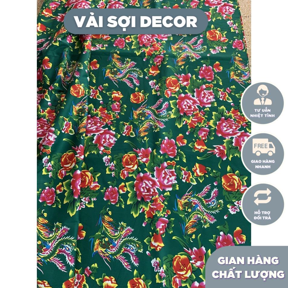 Vải chăn con công đỏ 10m x 1,6m