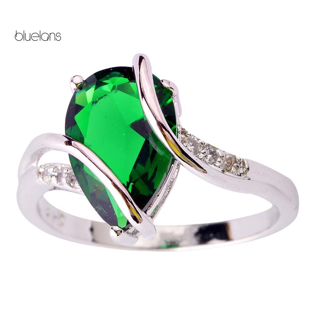 Nhẫn Đính Đá Hình Giọt Nước Thời Trang Cho Nữ