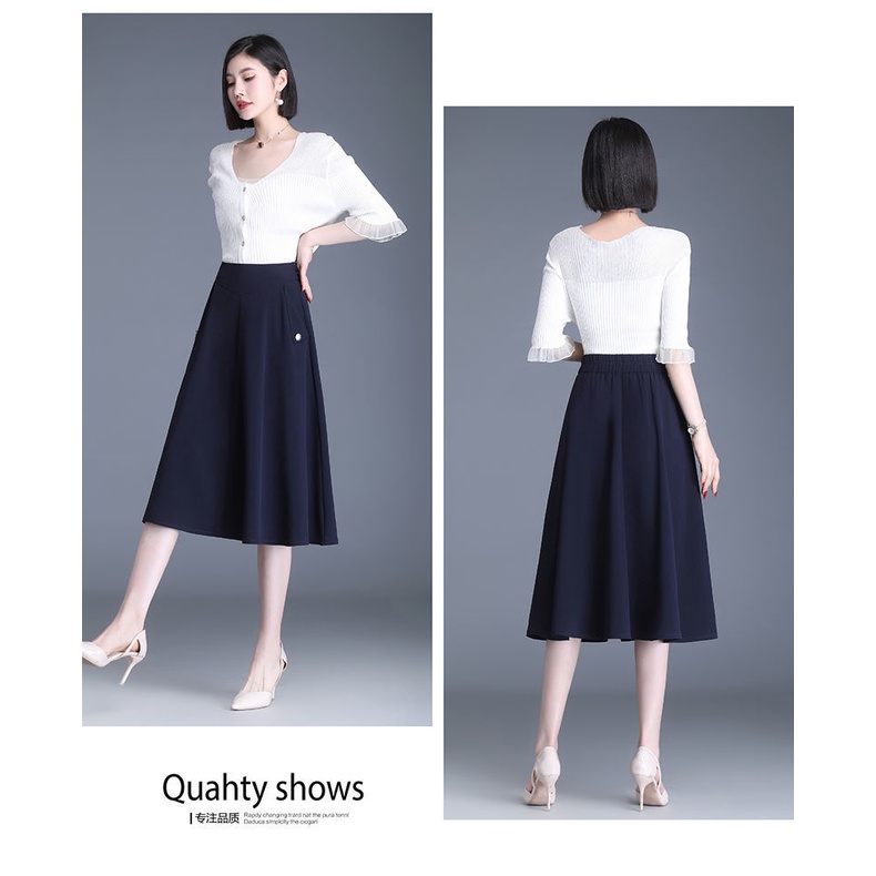 Chân Váy Chữ a Dáng Dài Có Túi Thời Trang Mùa Xuân Mới 2023