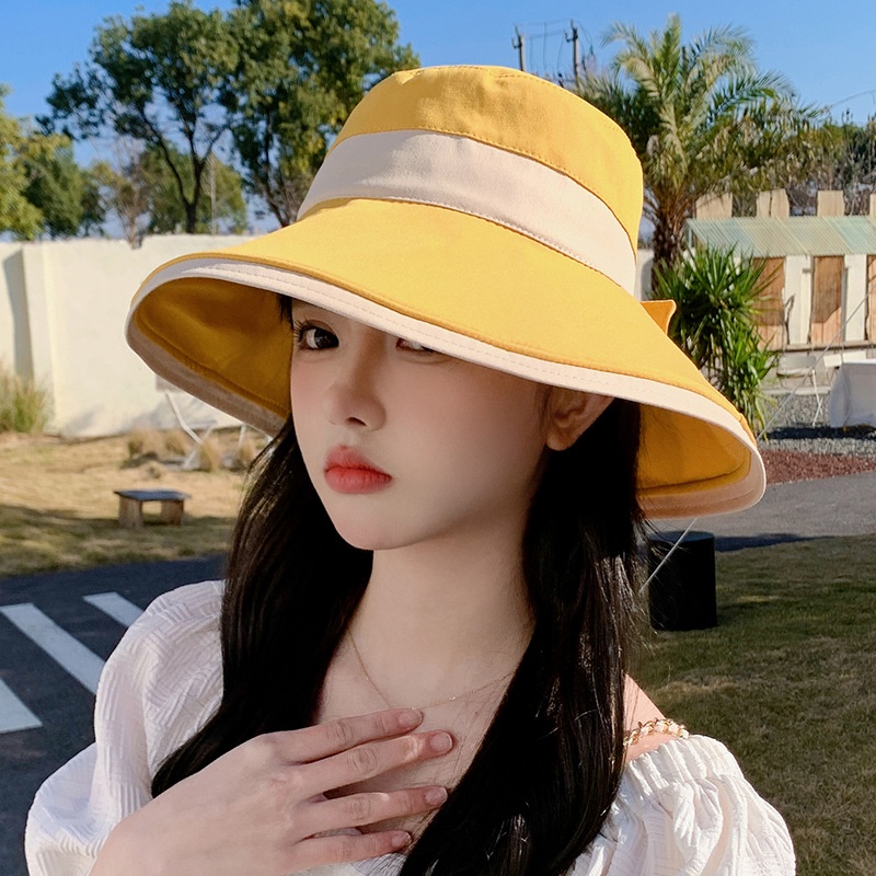 Nón Tai Bèo Rộng Vành Chất Liệu Cotton Chống Nắng Thiết Kế Mới Thời Trang Xuân Thu Phong Cách Hàn Quốc 2023 Cho Nữ