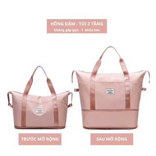 Túi Du Lịch Đa Năng Túi Xách Nữ Cỡ Lớn 2 Tầng Chống Thấm Đựng Hành Lý Cao Cấp HUYNA MART