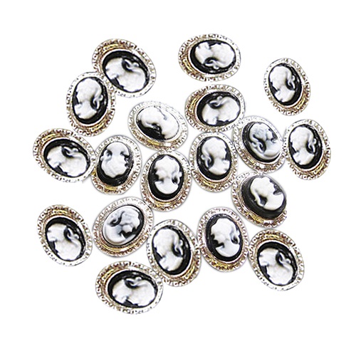 Set 10 Hạt Cườm 3D Bằng Hợp Kim Phong Cách Vintage Trang Trí Móng Nghệ Thuật